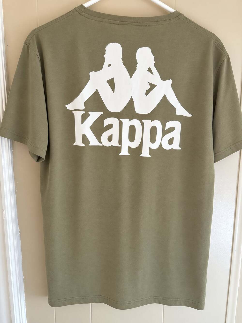 Kappa Authentic Molongio Graphic Olive Green T Shirt Size L